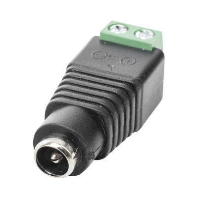 [JR-53] Adaptador Hembra Tipo Jack de 3.5 mm Polarizado de 12 Vcc / Terminales Tipo Tornillo / Polarizado (+/-) / Ideal para Cámaras de Video Vigilancia