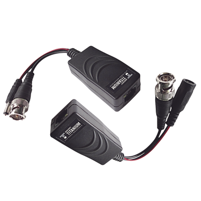 Kit de transceptores activos TURBO HD. Convierte 36/24 Vcc a 12 Vcc regulados, a través de cable  UTP Cat5e / 6. Transmision de 200 m (Revisar tabla de resoluciones ) 