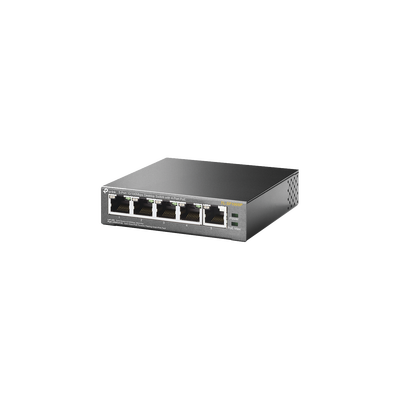 [TL-SF1005P] Switch PoE no Administrable de escritorio / 5 puertos 10/100 Mbps / 4 puertos PoE af/at / Presupuesto 67 W / Modo Extensor hasta 250 m / Calidad video prioritaria