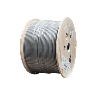 [9A6M4-A5] Bobina de Cable Blindado F/UTP de 4 Pares, Z-MAX, Cat6A, Soporte de Aplicaciones 10GBase-T, CM, Color Gris, 305 Metros (1000 Pies)