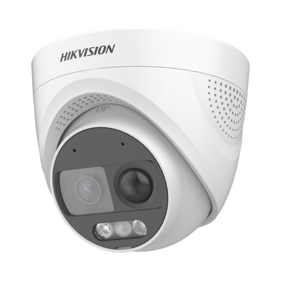 [DS-2CE72DF3T-PIRXOS] Turret TURBOHD 2 Megapixeles (1080p) / Imagen a color 24/7 / Lente 2.8 mm / Luz Blanca 20 mts / Exterior IP67 / WDR 130dB / Sensor PIR / Sirena Integrada / Estrobo ROJO - AZUL / Micrófono Integrado
