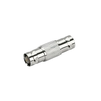[TT-RG-09] Adaptador Tipo Barril para 75 Ohm, de Conector BNC Hembra a BNC Hembra, Níquel/ Oro/ Teflón.