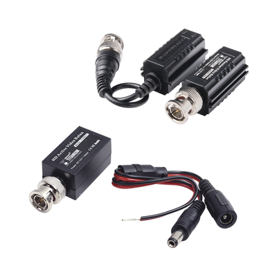 [KIT4501AP] Kit de TRANSCEPTORES DE VIDEO DE LARGO ALCANCE / 320 Metros / Resolución 720P y 1080P / Cat 5e/6 / Compatible con cámaras HD-TVI/CVI/AHD/CVBS / Alimente solo el Receptor / Protección Interconstruida contra sobretensión.
