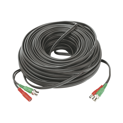 [DIY-50M-HD] Cable Coaxial (BNC RG59) + Alimentación / SIAMES / 50 Metros (164 Pies) / 100% COBRE / Para Cámaras 4K / Uso Interior y Exterior