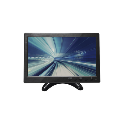 Monitor 10.1" TFT-LCD ideal para colocar en vehículos o DVR/NVR. Entradas de video HDMI, VGA y RCA (CVBS)