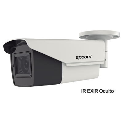 [B4K-TURBO-Z] Bullet TURBOHD 4K (8Megapixeles) / Lente Mot. 2.7 a 13.5 mm / Potente IR EXIR de 80 mts / Exterior IP67 / 12 Vcc - 24 VCA / dWDR