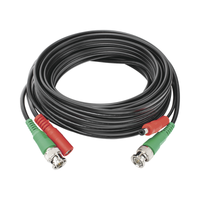 [DIY-5M-HD] Cable Coaxial (BNC RG59) + Alimentación / SIAMES / 5 Metros (16.40 Pies) / 100% Cobre / Para Cámaras 4K / Uso Interior y Exterior