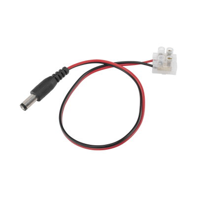 [DC-CORD1] Cable de Alimentación con Conector Macho a Bloque de Terminal Atornillable / Calibre 18 AWG / Longitud 28.5 cm (11.22 Pulgadas) / Ideal para Alimentación de Cámaras