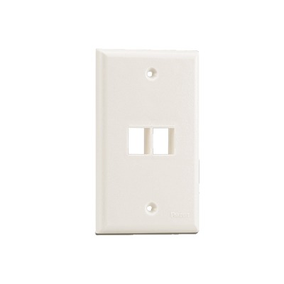[NK2FNWH] Placa de Pared Vertical, Salida Para 2 Puertos Keystone, Color Blanco