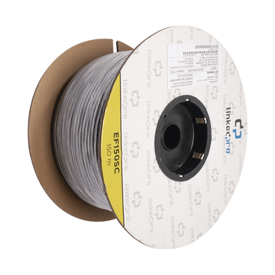 [EF-150-SC] Carrete de Fibra Óptica Monomodo con Conectores SC-SC Duplex, Reforzada con Kevlar, de 150 Metros (492.13 Pies), Para Instalaciones Subterráneas por Tubería