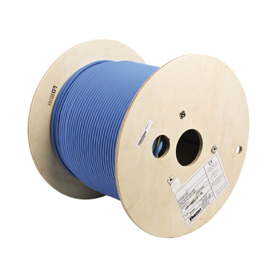 [PFL6X04BU-CEG] Bobina de Cable Blindado F/UTP de 4 Pares, Cat6A, Soporte de Aplicaciones 10GBase-T, LSZH (Libre de Gases Tóxicos), Color Azul, 305 Metros (1000 Pies)