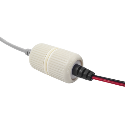 [DSPLUGEXT] Protector para Exterior IP68 / Adaptador para el Conector Tipo Plug (12 Vcc) en Cámaras Epcom / Color Negro / Hikvision / Hilook