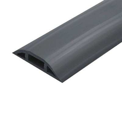 [FLEXIDUCTHO-BK-25] Canaleta flexible negra de PVC auto extinguible, para instalaciones eléctricas en piso ó zóclo  (Rollo de 25mts.) (9300-05040)