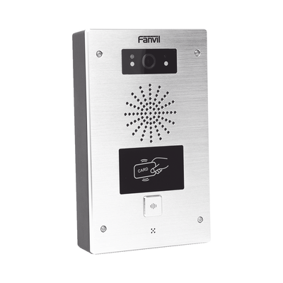 [I32V] Video portero IP, 2 líneas SIP, 2 relevadores, lector de tarjeta RFID, Compatible con NVR Hikvision por Onvif, con botón para llamada, anti-vandálico, PoE, IP65 e IK10, PoE