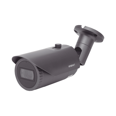 [QNO-8080R] Cámara IP Tipo Bala Antivandálica 5 Megapíxel / Lente Varifocal 3.2 - 10mm / IR 30M / WDR 120db / IP66 / H.265 & WiseStream