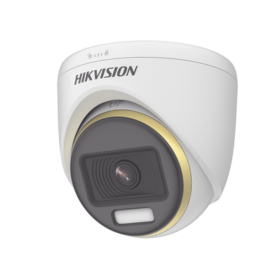 [DS-2CE72UF3T-E] [ColorVu] Turret TURBOHD 4K (8 Megapixel) / Lente 2.8 mm / Imagen a Color 24/7 / Luz Blanca 40 mts / Exterior IP67 / WDR 130 dB