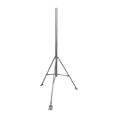 Mástil de 2" x 1.5 metros con Tripie para Instalación en losa. Acero Galvanizado en Caliente.