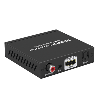 [TT3061] Extractor de Audio de HDMI a HDMI + Audio / Salida de Audio Digital o Análoga / SPDIF / Toslink / Auxiliar 3.5mm (Estéreo) / Salida HDMI solo video / Soporta ARC / HDR / HDCP / Separa el Audio del Contenido HDMI .