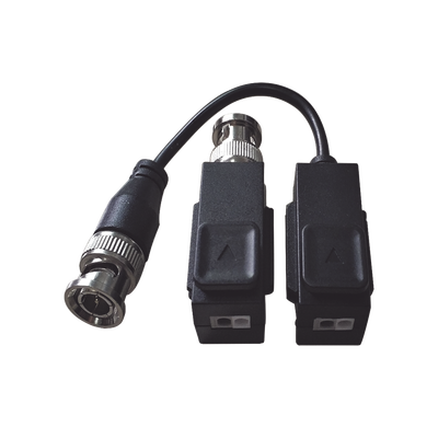 Kit de Transceptor (Balluns) TURBOHD con Boton Push / Hasta 8 MP (4K) / 100% Cobre / Soporta HD-TVI / AHD / CVI / CVBS / Audio por Coaxitron / Datos para Menu de Configurar de Cámaras 