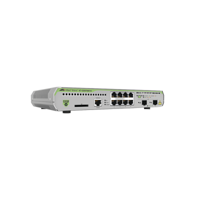 [AT-GS970M/10PS-R-10] Switch PoE+ Administrable CentreCOM GS970M, Capa 3 de 8 Puertos 10/100/1000 Mbps + 2 SFP Gigabit, 124 W