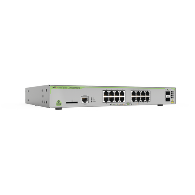 [AT-GS970M/18PS-R-10] Switch PoE+ Administrable CentreCOM GS970M, Capa 3 de 16 Puertos 10/100/1000 Mbps + 2 SFP Gigabit, 247 W