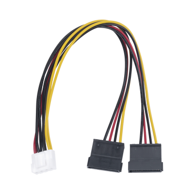 [101-502-385] Cable Doble de Corriente SATA / Compatible con DVR's epcom / HIKVISION / 25 cms de Longitud