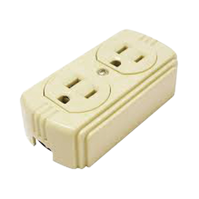 [SYS-136404] Contacto Dúplex 127 Vca, 15 A Max. Para Sobreponer (Sin perforar la superficie).