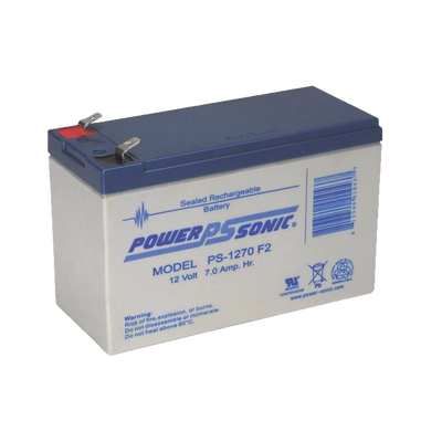 [PS-1270-F2] Batería 12V, 7AH, Para Respaldo, Tecnologías AGM/VRLA, 5 Años Vida Útil, Terminales F2, Reconocida UL 