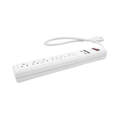 [SYS-136204] Multicontacto con 6 contactos aterrizados y 2 puertos usb.