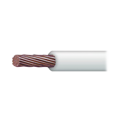 ( SSLU13 ) Cable Eléctrico 10 AWG Color Blanco, Conductor de Cobre Suave Cableado. Aislamiento de PVC, Autoextinguible. Bobina 100 Metros (328.08 Pies)