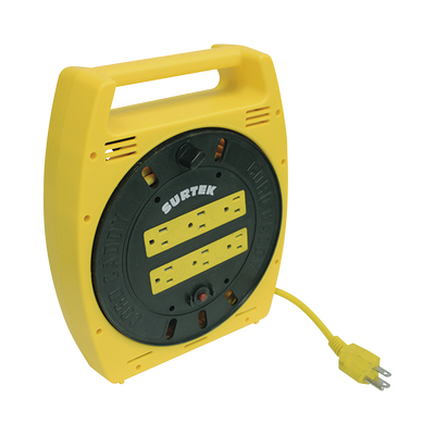 [SYS-136035] Multicontacto Eléctrico Tipo Carrete con 6 Contactos y 6 metros de Extensión / 127 V CA 10 A Máximo.