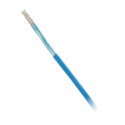 Bobina de Cable Blindado F/UTP de 4 Pares, Cat6, LSZH (Libre de Gases Tóxicos), Color Azul, 305 Metros (1000 Pies)