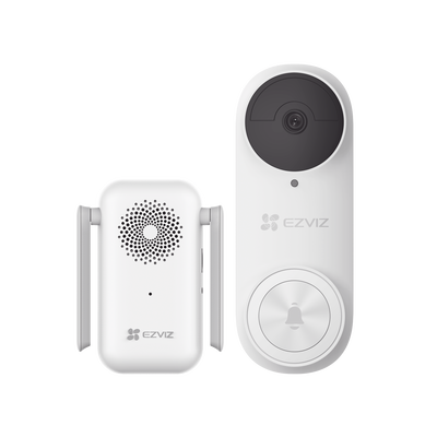 [CS-DB2KIT] Timbre con Cámara Wi-Fi (Doorbell) de Batería Recargable  / Libre de Cables / Uso Exterior Con Protección (IP65) / Cámara 3 Megapíxel / Llamada a la App / Incluye Timbre Para Interior Con Timbres Seleccionables / Ranura 