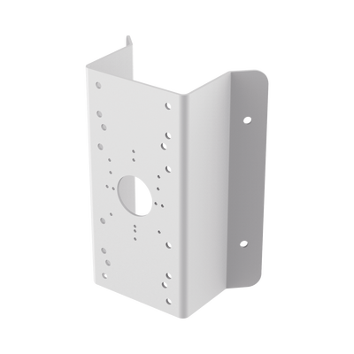 [DS-1276ZJ] Montaje de Esquina para PTZ TURBOHD o IP / Uso en Exterior / Material de Acero de Carbono / Color Blanco