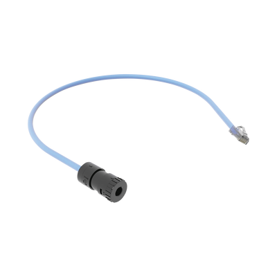 [FC-ICCP0.5MBU] Cable de Conexión en Campo Jack a Plug RJ45, Categoría 6A, CMP (Plenum), 0.5 Metros (1.64 Pies), Color Azul