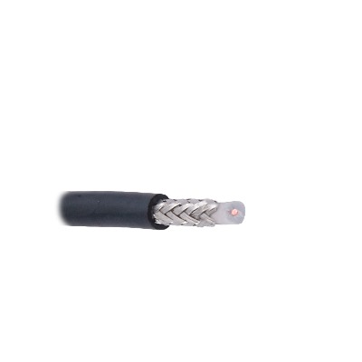 Cable Coaxial RG Broadcast RG58USYS / 305 Metros (1000 Pies) / Intemperie / 20 AWG / Blindaje de Malla Trenzada de Cobre EstaÑado (CuSn) 96% / Aislante de PolietilÉno SÓlido / Hecho en MÉxico