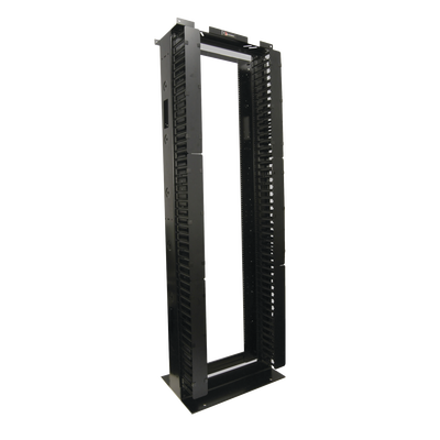 [RS3-07] Rack de Aluminio System de 7ft x 19in, 45UR, Con organizadores verticales, conexión de tierra y accesorios de montaje