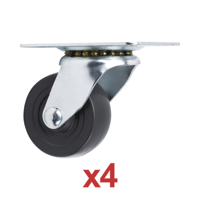 [ROD42.5] Kit de 4 Ruedas Locas para Racks y Gabinetes (Ver Compatibilidad).