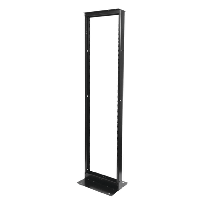 Rack de Dos Postes Estándar de 19", Numerado, Fabricado en Acero y 45 Unidades de Rack, Color Negro