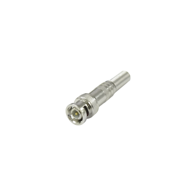 [TT-RG-96] Conector BNC macho de 75 Ohm, con base de resorte para montar a presión cable coaxial RG-59/ Níquel/ Oro/ Teflón. 