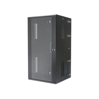 [PZWMC26W] Gabinete PanZone de Montaje en Pared, de 19in, Puerta con Ventana de Seguridad, 26 UR, 635mm de Profundidad, Color Negro