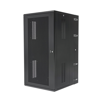 Gabinete PanZone de Montaje en Pared, de 19in, Puerta Ventilada, 26 UR, 762mm de Profundidad, Color Negro
