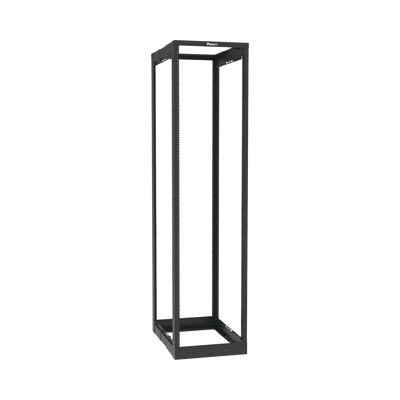 Rack de Cuatro Postes Estándar de 19", Rieles Roscados #12-24, Profundidad Ajustable de 23 a 42 in, 45 Unidades de Rack, Color Negro