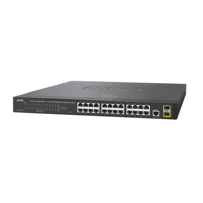 [GS-4210-24T2S] Switch Administrable Capa 2 de 24 Puertos Gigabit 10/100/1000T, 2 Puertos SFP 100/1000X , Cuenta con una Interfaz de Consola 