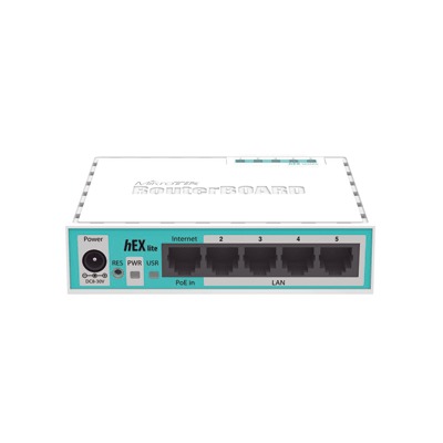 [RB750R2] (hEX lite) RouterBoard, 5 Puertos Fast Ethernet