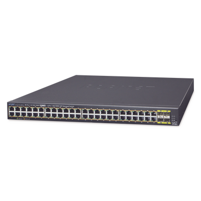 [GS-4210-48P4S] Switch Administrable de 48-Puertos 10/100/1000T 802.3at PoE + 4-Puertos 100/1000BASE-X SFP / 440W
