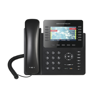 Teléfono IP empresarial de 12 Líneas con 5 teclas de función y conferencia de 4 vías, PoE