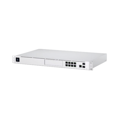 [UDM-PRO] UniFi OS Console: Dream Machine Pro, con 1 puerto WAN Gigabit RJ45, 1 puerto WAN 10G SFP+ / 8 puertos LAN Gigabit RJ-45, y una bahía de HDD 3.5" (No incluye HDD), Integra todas las aplicaciones UniFi