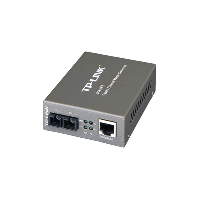 [MC210CS] Convertidor Fibra Óptica Monomodo / 1 Puerto RJ45 10/100/1000 Mbps / Puerto Fibra Óptica SC 1000 Mbps / Hasta 20 Km / Plug and Play