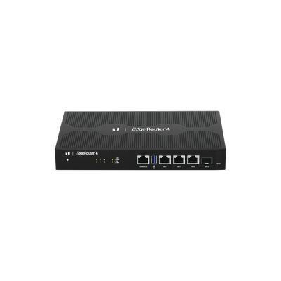 [ER-4] EdgeRouter 4, con 3 puertos 10/100/1000 Mbps + 1 puerto SFP, con funciones avanzadas de ruteo